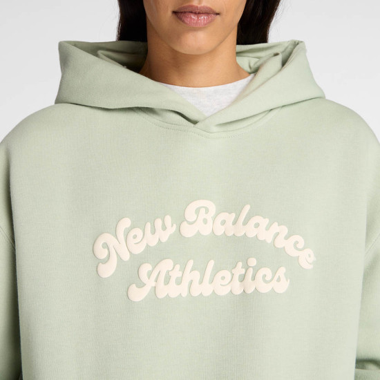 New Balance Γυναικείο φούτερ Linear Heritage Fleece Long Hoodie